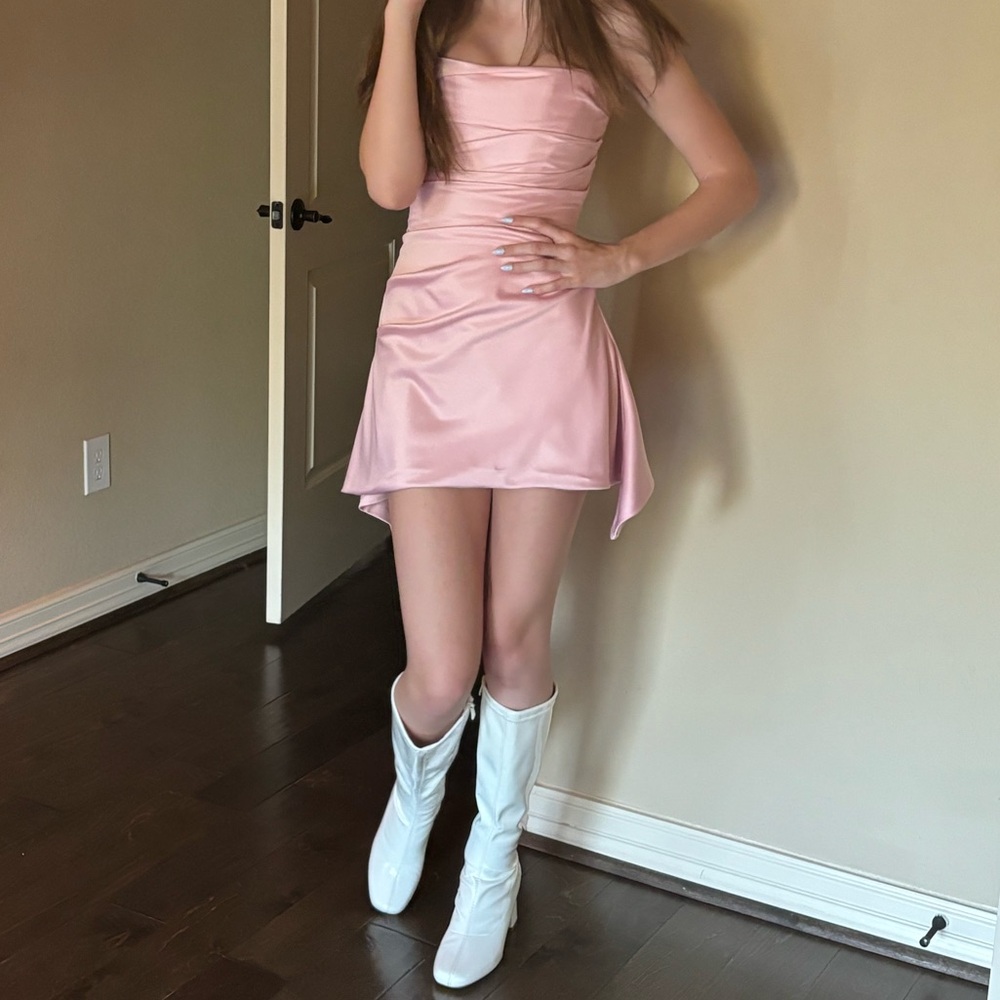 Source Unknown Blush Strapless Dress - image 3